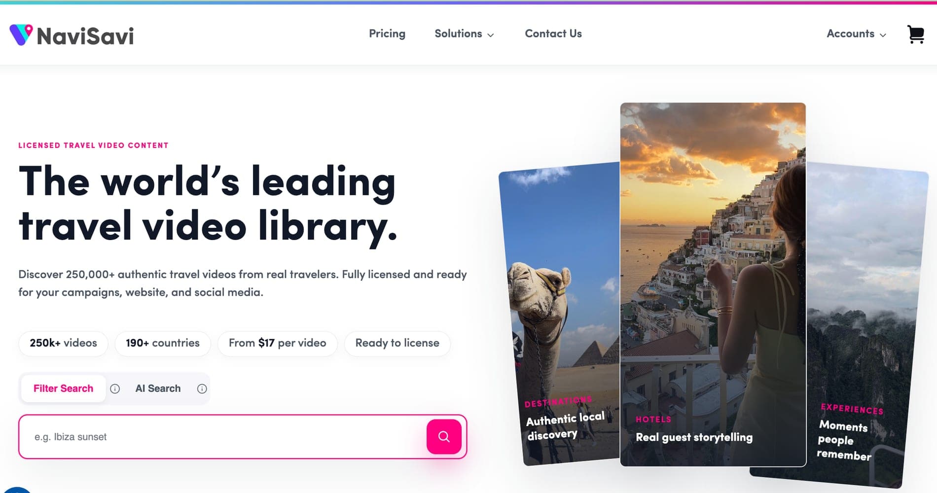 navisavitravel.com, as it looks today.